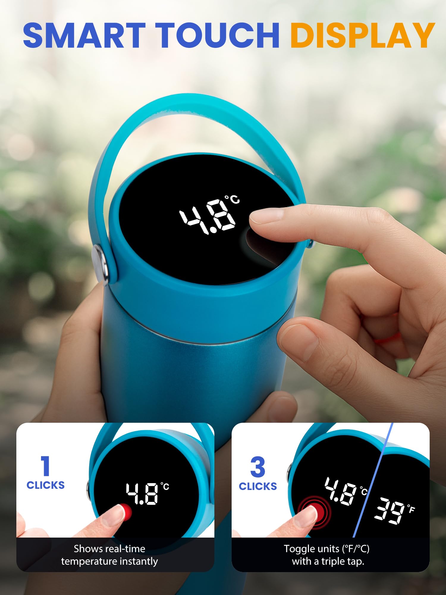 SUNMON Bolsa Isotermica Insulina con Indicador Temperatura, Nevera Insulina Viaje, Nevera Electrica insulina para Acero Inoxidable 304, Estuche Insulina Frio para Refrigerar Durante 48 Horas