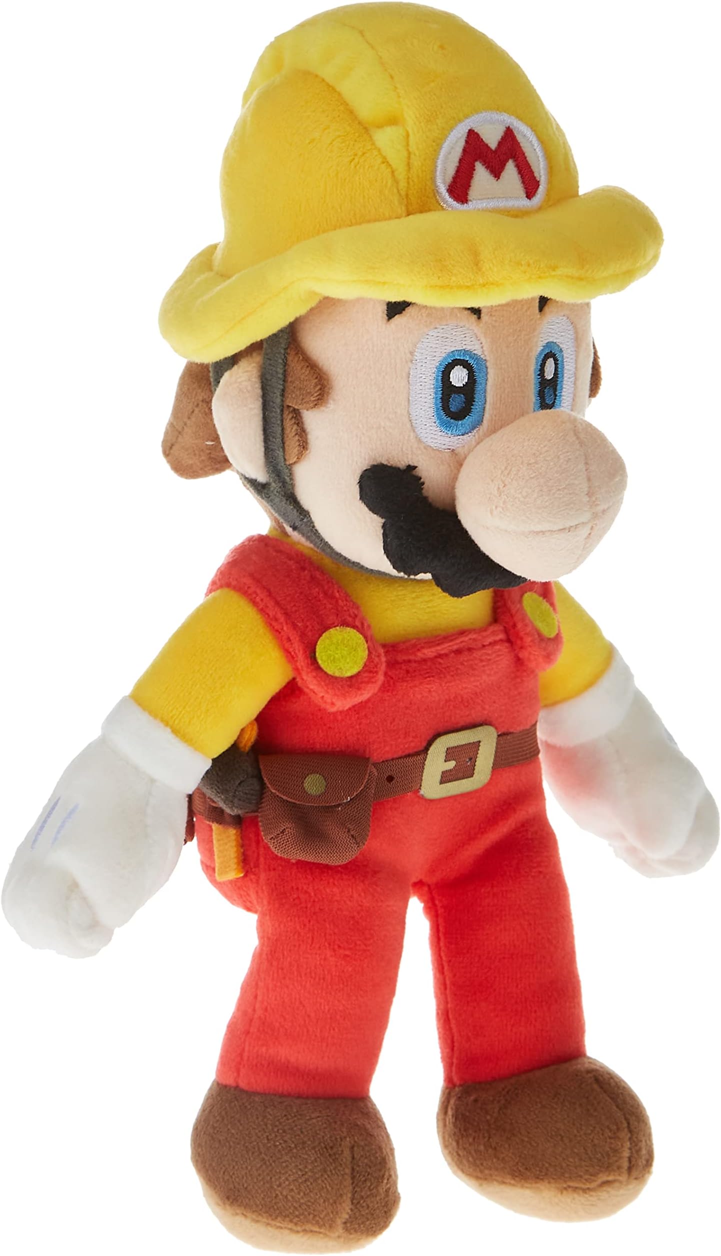Little Buddy 1731 Super Mario Maker 2 - Builder Mario Plush, 9.5", Yellow