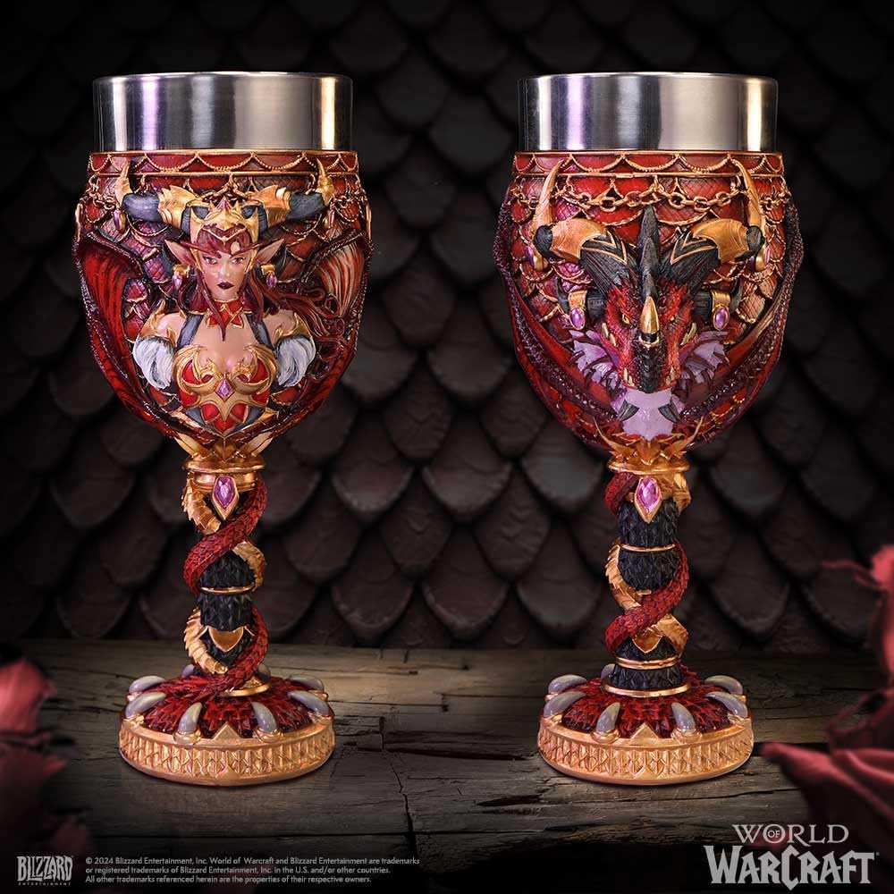 Nemesis Now World of Warcraft Alexstrasza Goblet, Dragonqueen Collectible Drinkware, Fantasy Decor, Officially Licensed WoW Merchandise