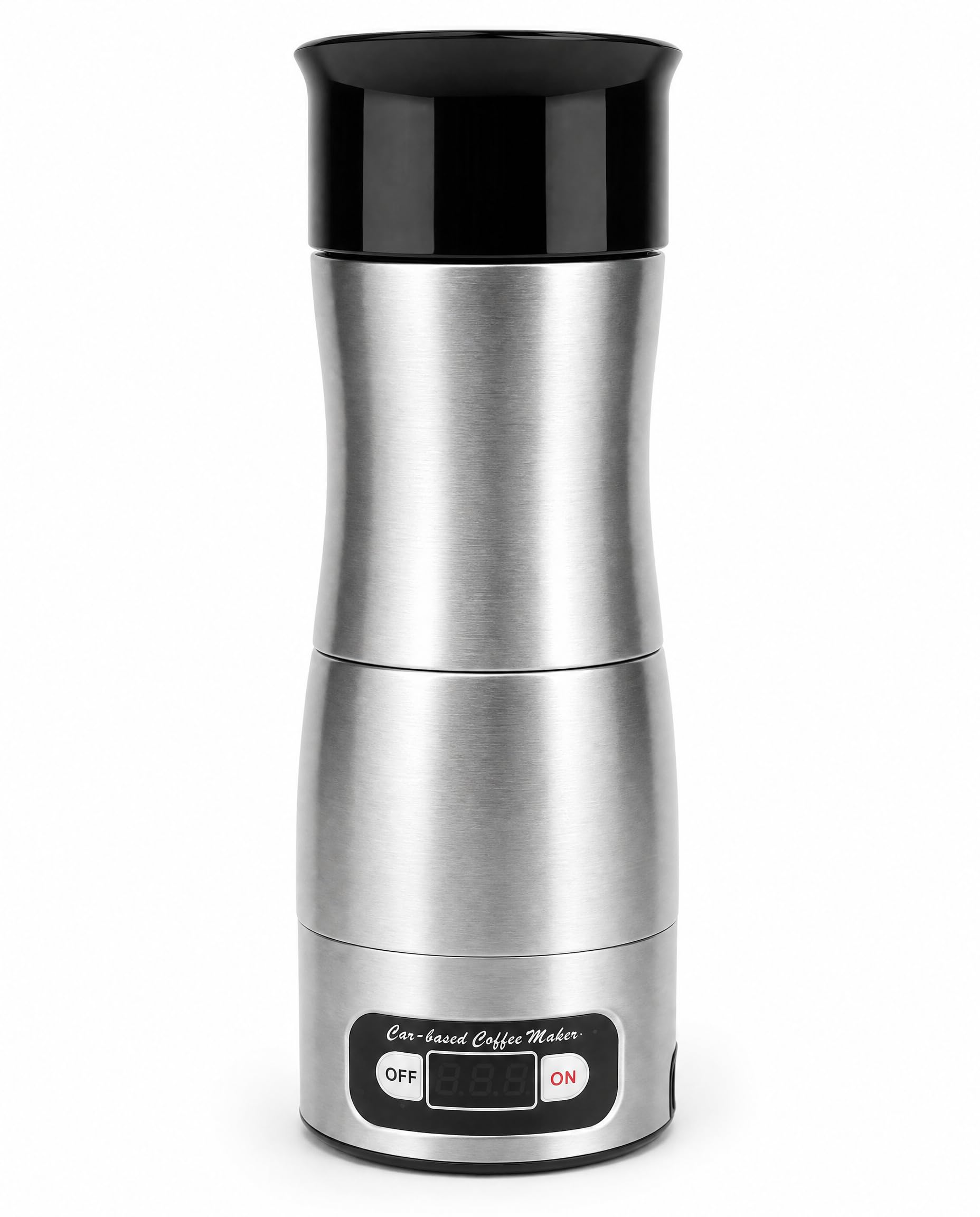 Luqeeg Portable Coffee Maker, Electric Espresso Machine, Mini Electric Coffee Machine for Car, Electric Espresso Maker for Capsule with 12V 24V Cigarette Lighter, Stainless Steel Travel Cup: Home & Kitchen