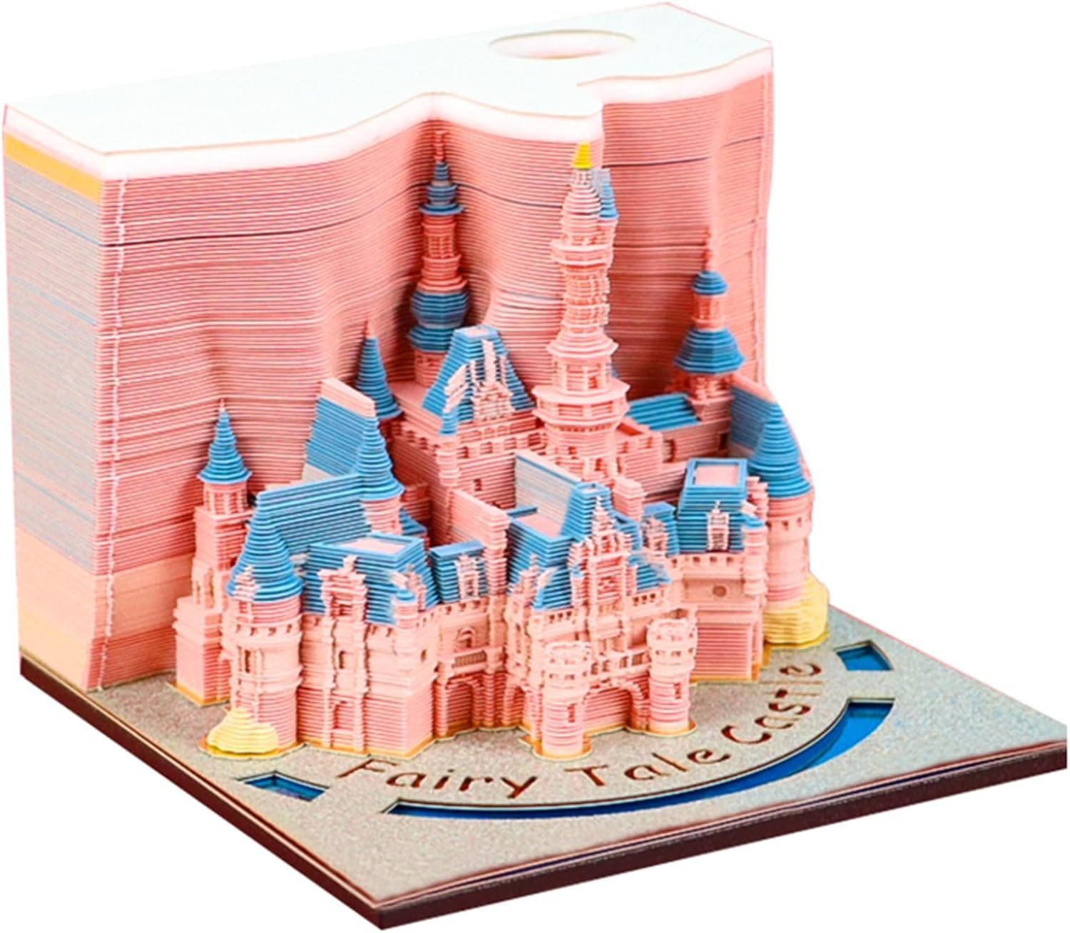 Notatnik 3D, magiczny zamek ze światłem, papier do rzeźbienia, artystyczny, nieprzylepny, DIY, kostki, karteczki, naklejki, notatki, do biura, domu, kreatywny prezent