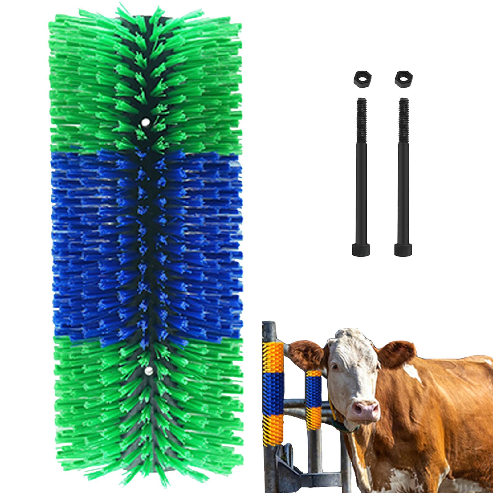 Cepillo rascador universal, cepillo de masaje para rascar animales de ganado, cepillo para rascar ganado, herramienta antipicazón para ganado de 17,5 x 7,8 pulgadas