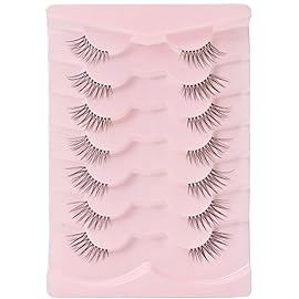Wispy Half Lashes - Natural Corner Lashes 3/4 False Eyelashes Clear Band W07