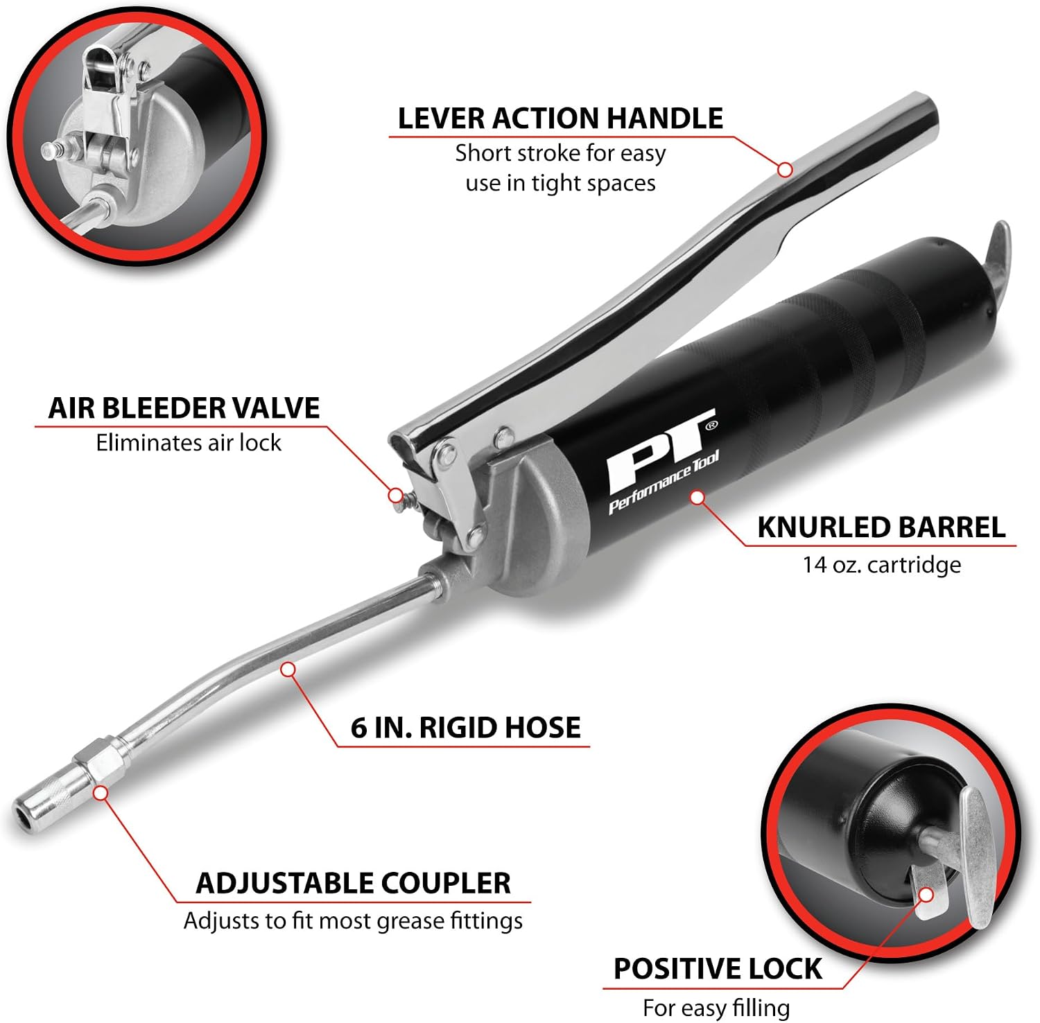Performance Tool W54201 Lever Action Grease Gun