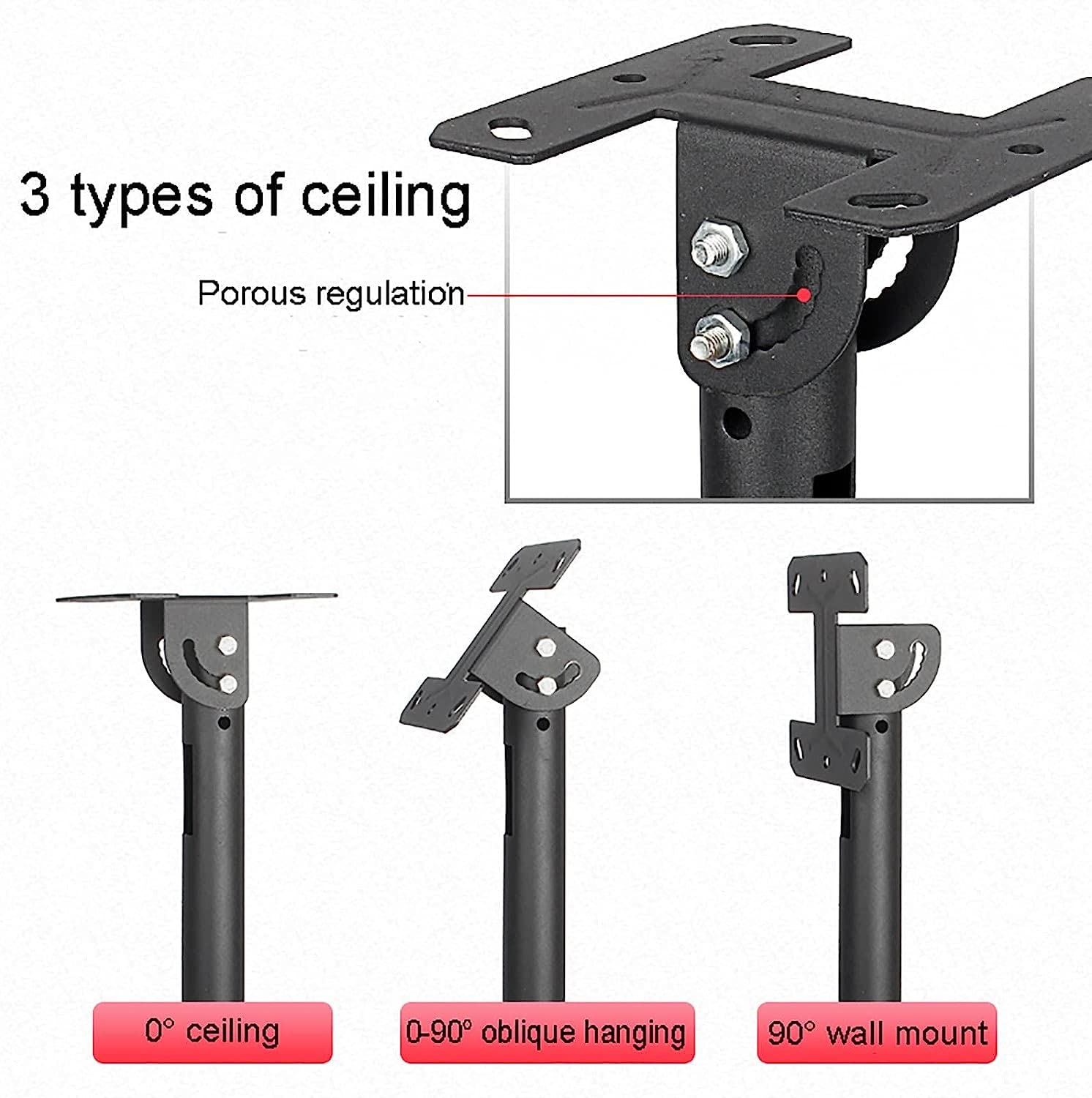 Soporte de techo para TV, altura ajustable, inclinación y giro, hasta 45 kg, soporte de techo para TV que se adapta a la mayoría de soportes de TV de pantalla dual de 32 a 40 pulgadas