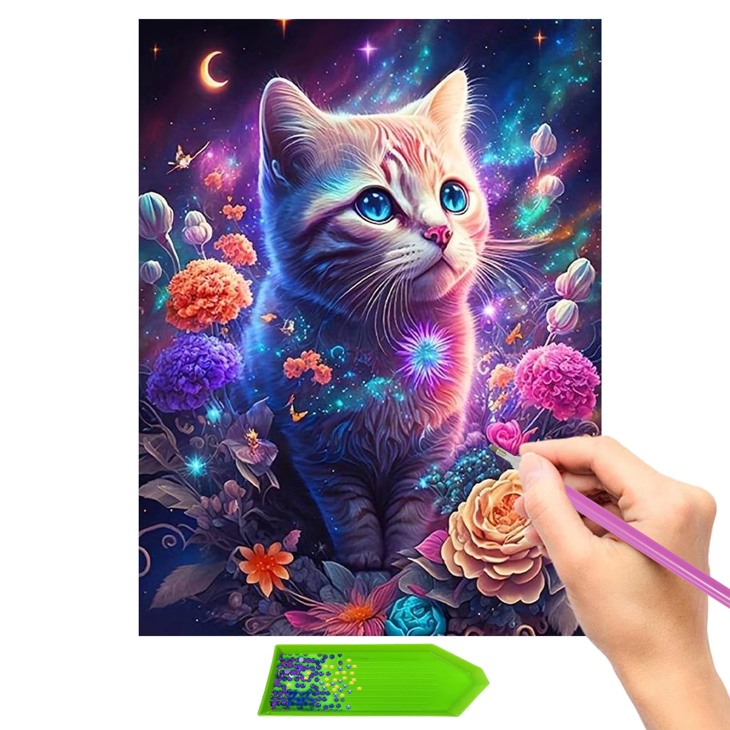 Amazon.co.jp: ダイヤモンドアート 猫 ビーズ絵画キット ビーズアート