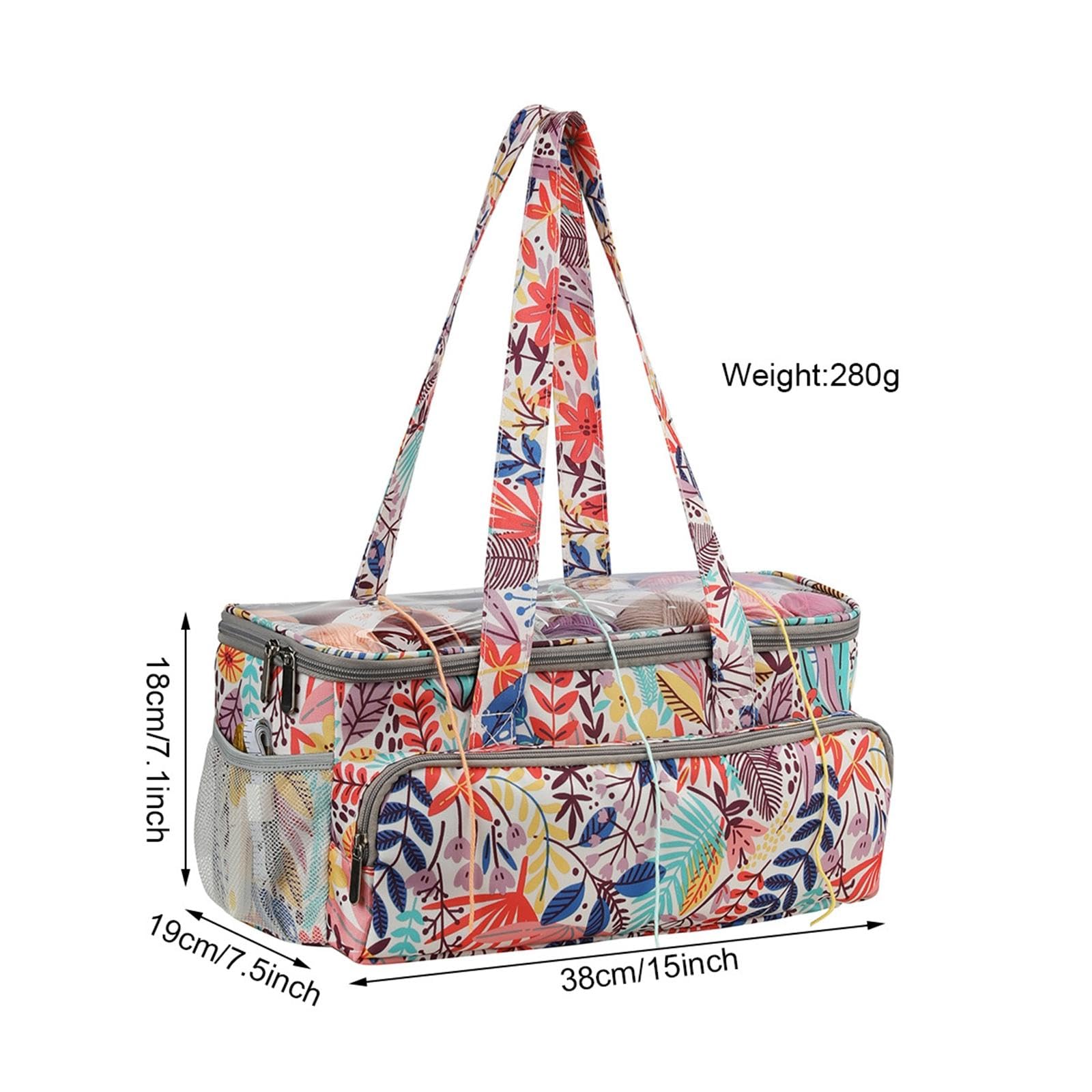 Milageto Bolsa para Tejer, Almacenamiento de Hilo, Organizador para Agujas de Tejer Y Ganchillos.