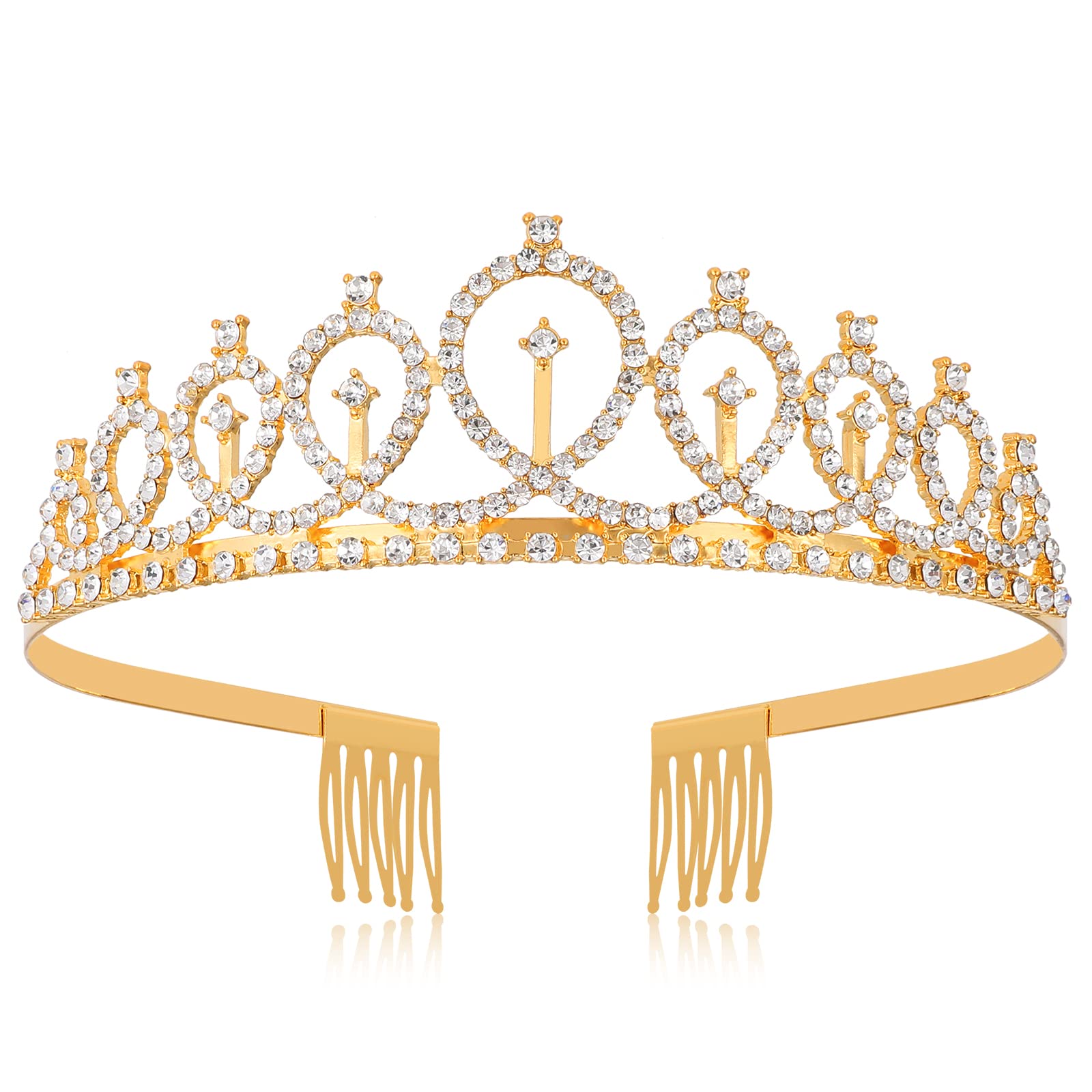 Sibba Tiaras Corona de Princesa Cristal con Diamantes Imitación Para Novia Diadema Boda Accesorios el Cabello Mujeres y Mujeres Regalos DecoracióN CumpleañOs Graduación Vacaciones Fiesta Celebración