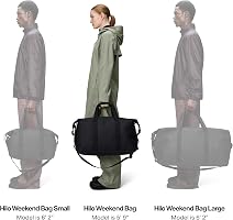 RAINS Hilo Weekend Bag – Waterproof Travel Duffel, Shoulder Strap, 9.5 gal