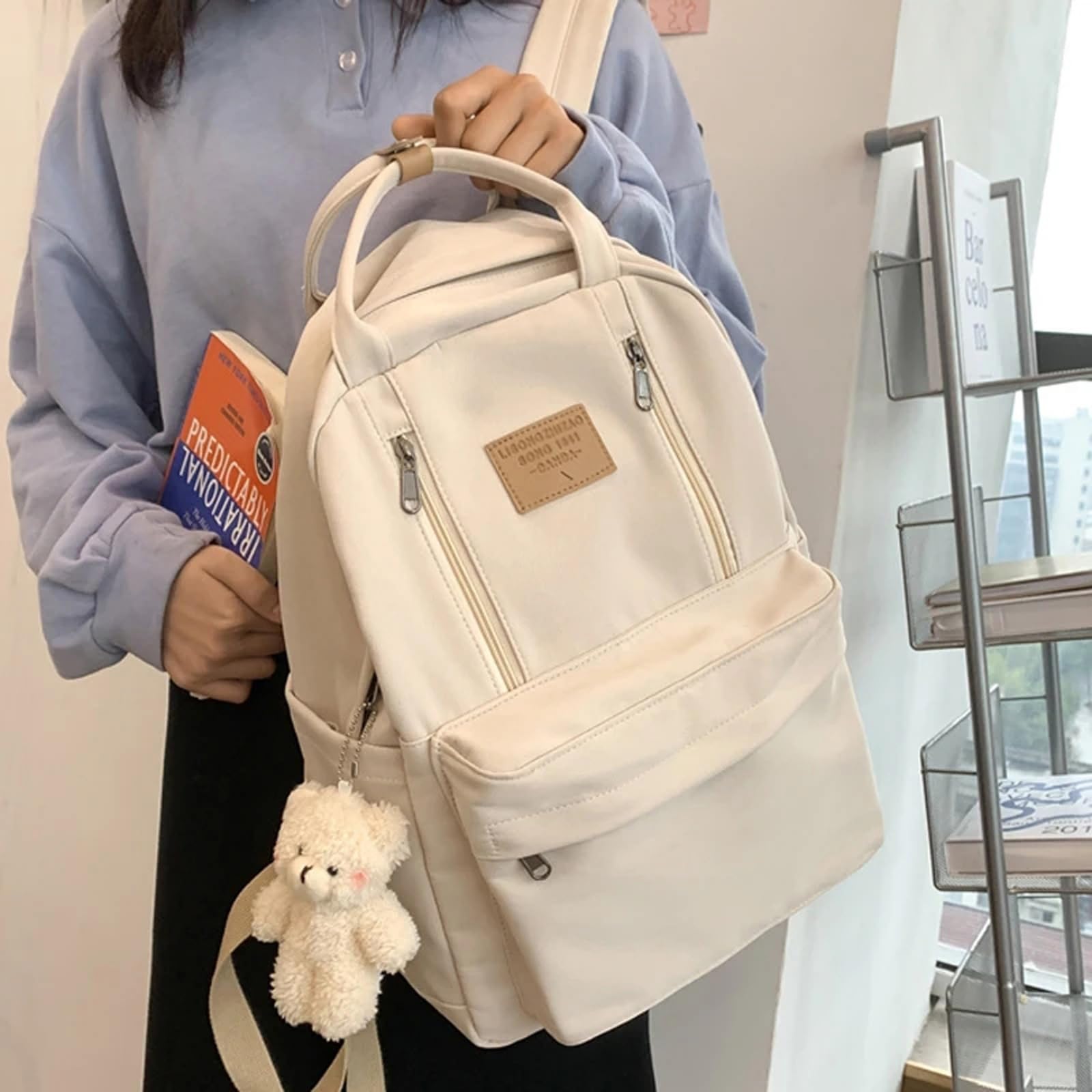 Mochila escolar Zaino Impermeabile per Ragazze Adolescenti, Borsa A Spalla Multi-Tasca di Moda, Ideale Scuola, Viaggi Giornalieri E Escursioni Casual