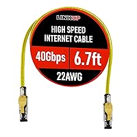 Vista 16 de LINKUP Cable Ethernet Cat 8 Cable largo de Internet Conexión LAN de alta velocidad Conectores RJ45 Uso con Cat 5/Cat 6/Cat 7 Óptimo