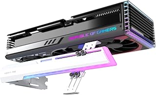 EZDIY-FAB 5V ARGB GPU Holder Brace Graphics Card GPU Support Video Card Holder Bracket, Strenchable Structure, Video Card Sag Holder/Holster Bracket Support RX7990XTX, RTX4090, White-341-1
