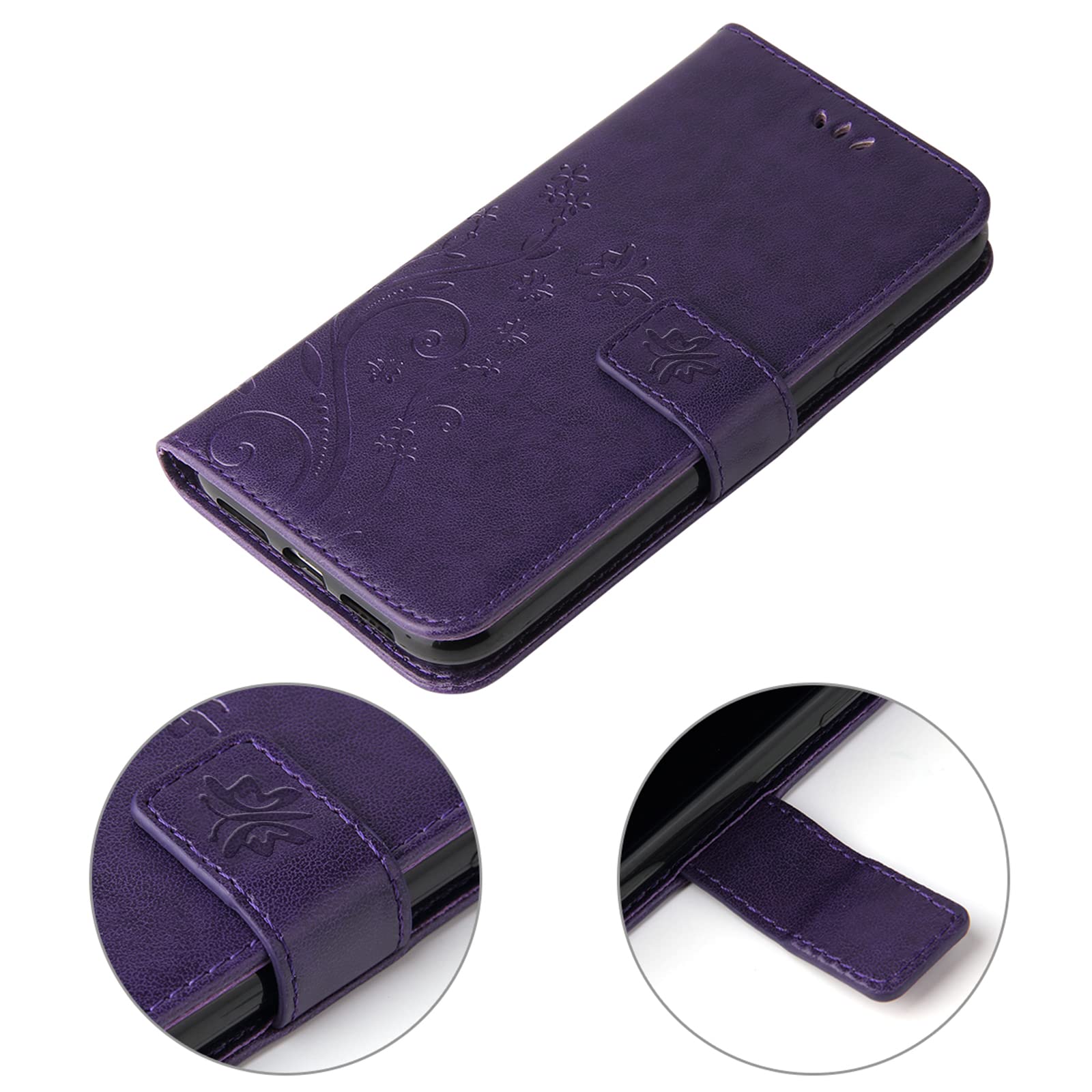 LBH Flip-Hülle Für Xiaomi Redmi 10 Mit Blumen-Schmetterling Design, Magnetverschluss & Smart-Stand-Funktion – Rundumschutz Fürs Handy