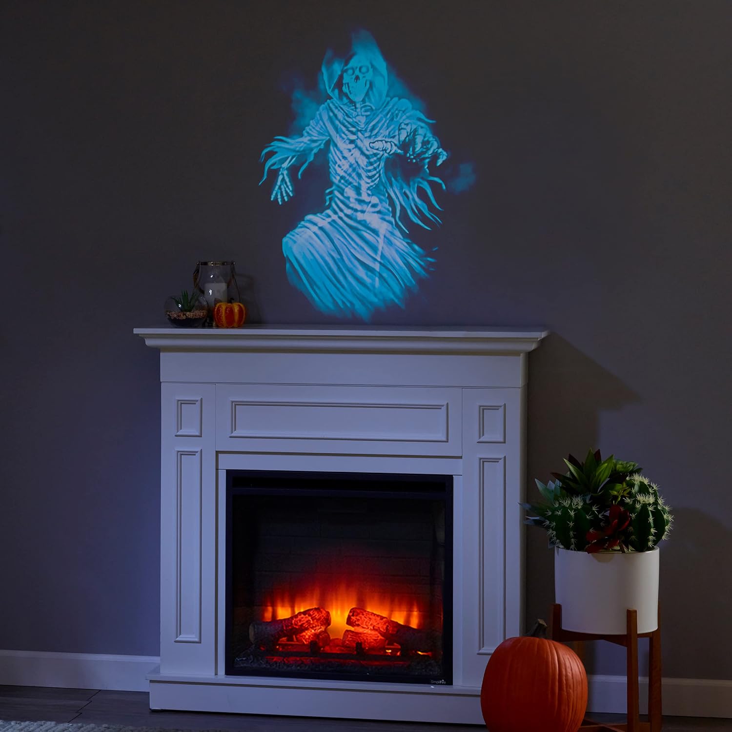Philips LED Halloween Decoration Blue LED Color Ghost Skeleton Projector Yard Stake - Outdoor Halloween Projector Effect