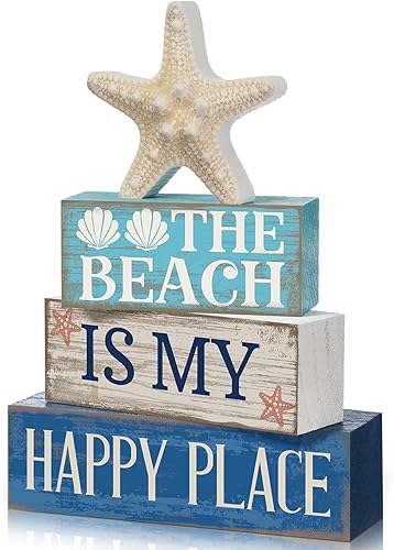 Miniatura 8 de 4 piezas de decoración de mesa de madera de granja, decoración de bandeja escalonada para decoración rústica retro de madera en forma de casa,