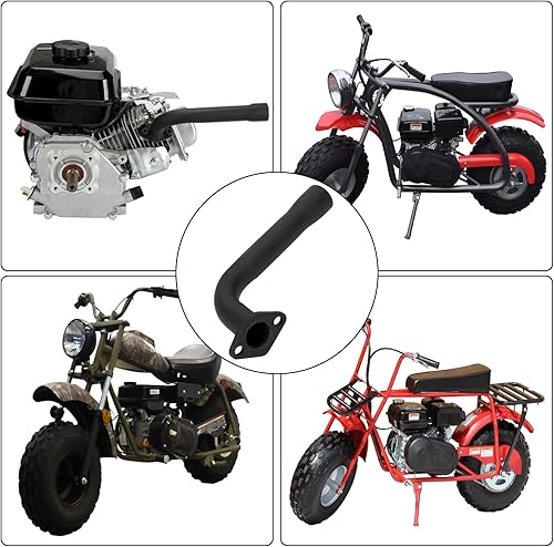YOXUFA Tubo de escape 212 compatible con Predator 196cc 224cc 6.5hp Coleman CT200U CT200U-EX BT200X KT196 Baja Warrior Massimo MB200 Mini Bike Go
