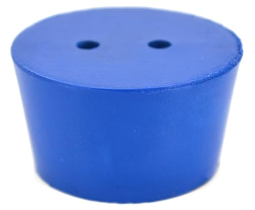 Miniatura 2 de Paquete de 10 tapones de neopreno, 2 agujeros, ASTM - Tamaño #0.335-1.417 in parte inferior, 1.693 in superior, 0.984 in de longitud - Adecuado para