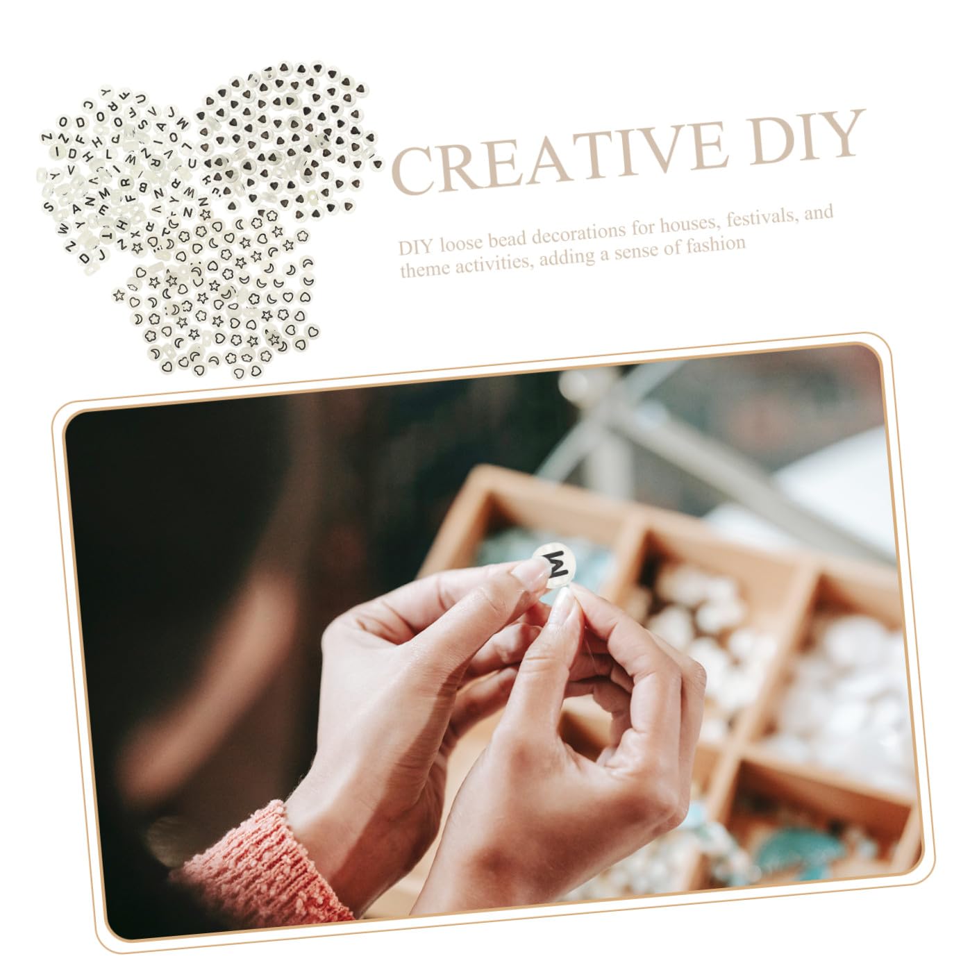 Operitacx 5piezas Abalorios Acrílicos Luminiscentes Para Diy Mostacillas Semitransparentes Para Pulseras y Accesorios De Joyería