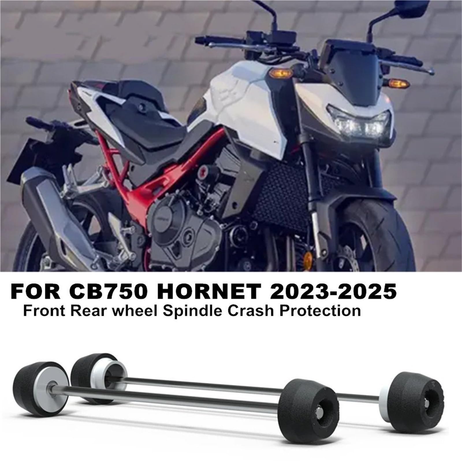 Pasuje do motocykla Honda CB750 HORNET CB 750 2023 2024 2025 Przednia i tylna oś widelca Crash Sliders Wheel wspornik szpula wahacza(Front-Rear)