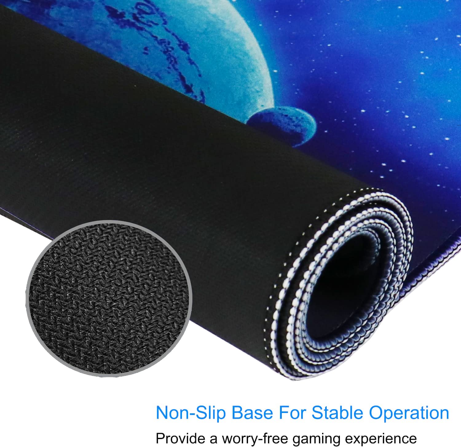 NAUKAY Tappetino per mouse da gioco, 80 x 40 x 0,3 cm, grande tappetino per mouse esteso per computer e tastiera, impermeabile, antiscivolo, base in gomma, lungo, XXL, tappetino per mouse da gioco per