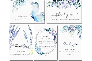 Hunanyume 50 Pack Sympathy Thank You Cards
