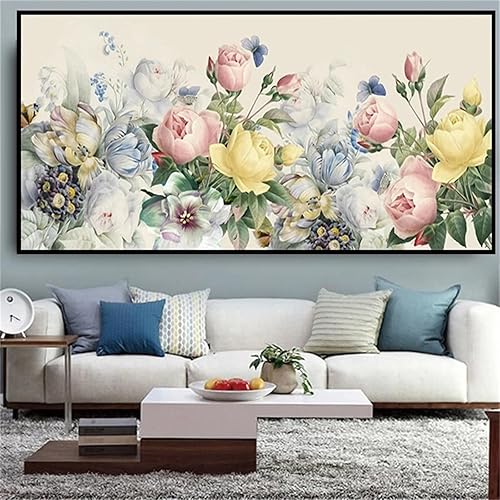 Pintura de diamantes de 19.7 x 59.1 in, 5D de bricolaje completo por número para adultos, accesorios de arte y manualidades, punto de cruz, lienzo