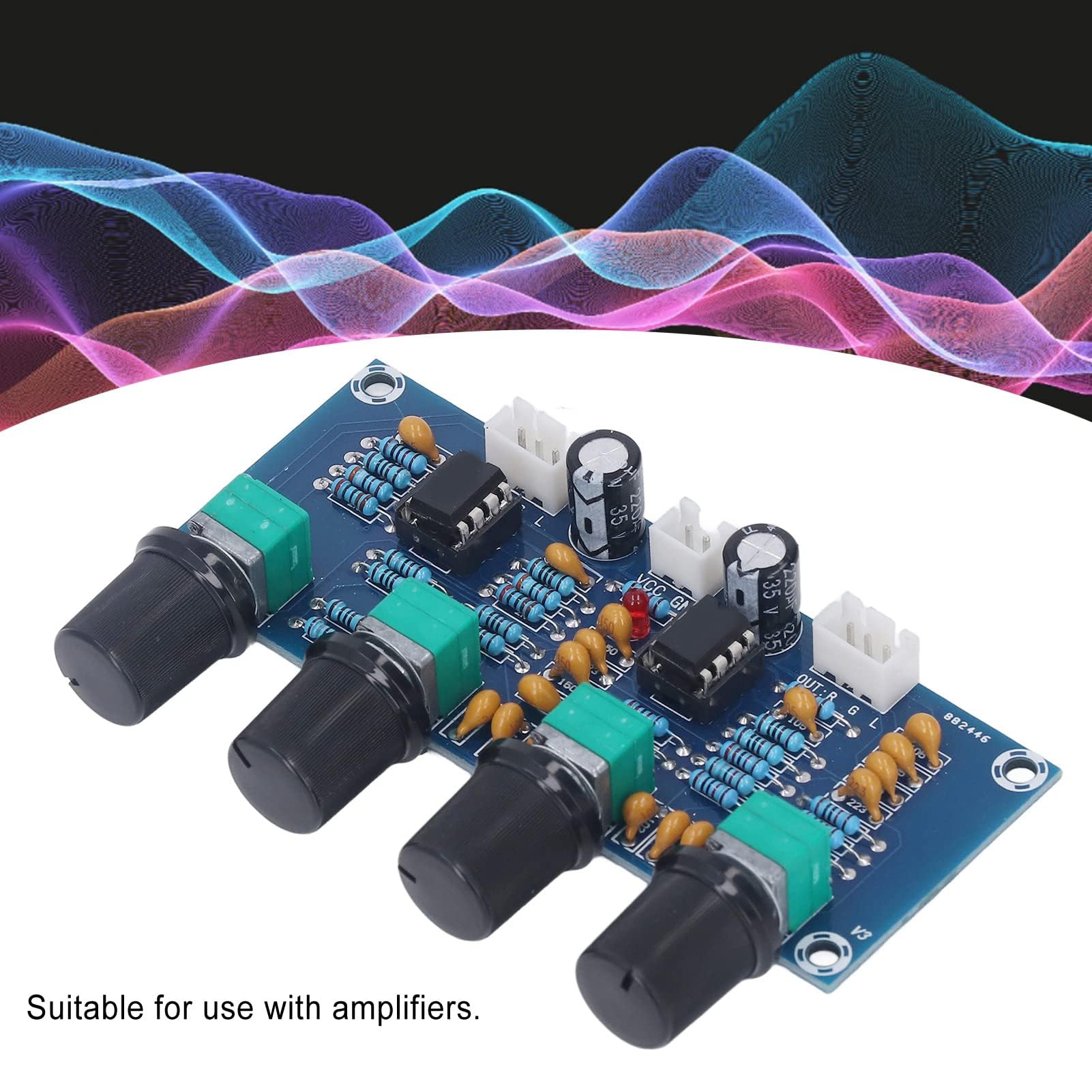 Modulo Preamplificatore DC 12V-24V a Doppio Canale Scheda Tono Amplificatore Digitale Audio