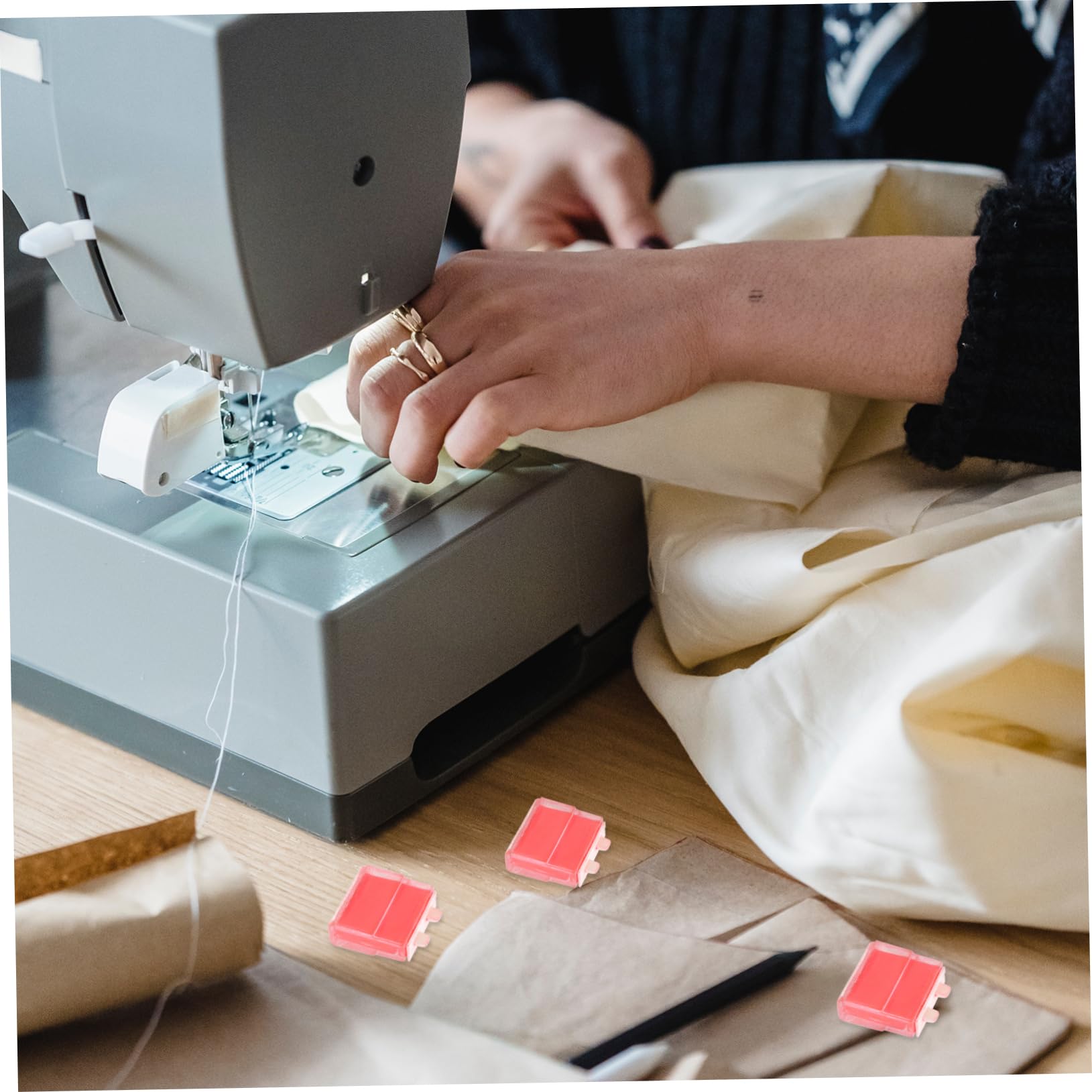 EXCEART 10pezzi Scatola Di Gessetti Da Sarto Polvere Da Cucito Rossa Accessori Per Cucito Pratici e Utili Per e Sartoria Gessetti Per Disegni Macchie