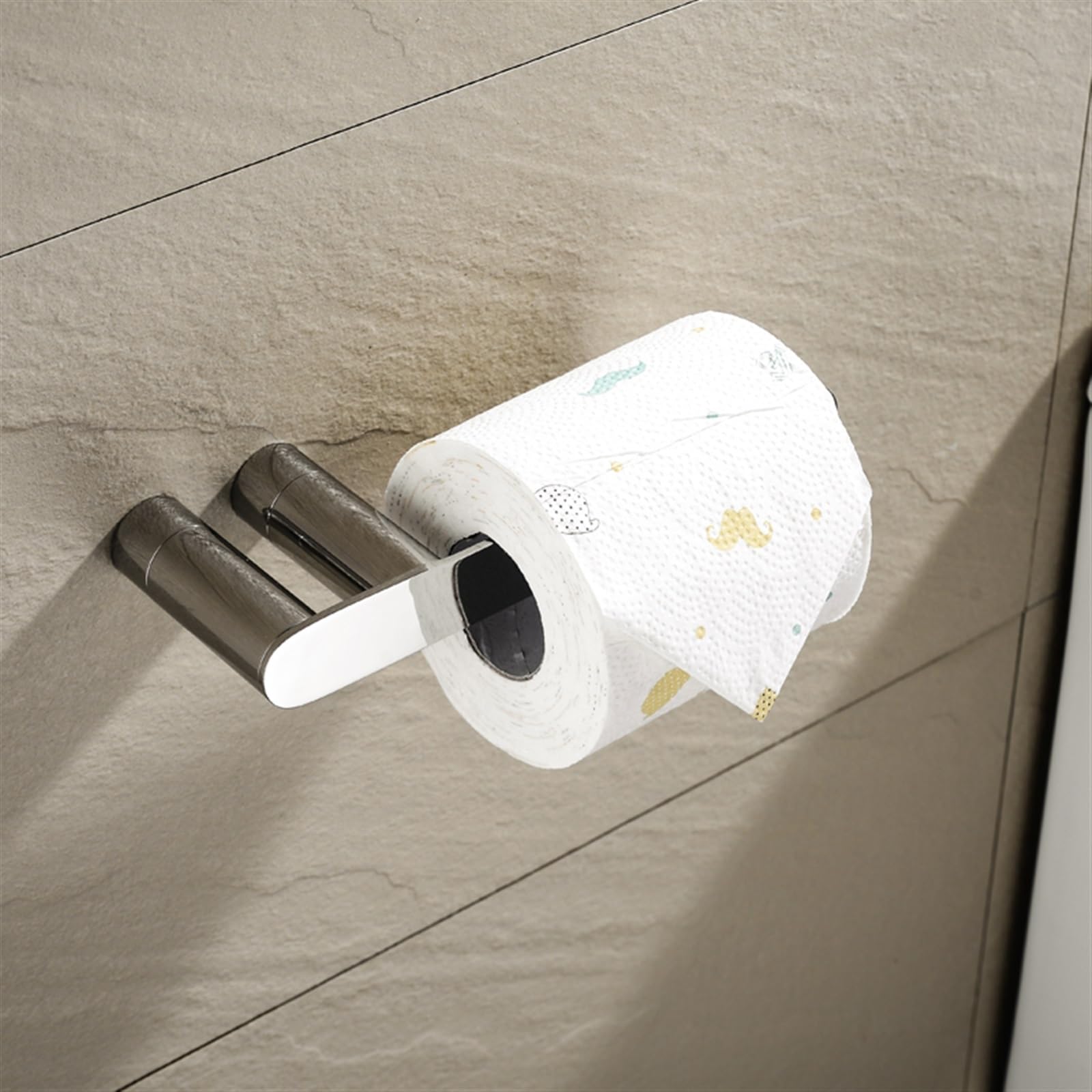 Stały uchwyt na papier toaletowy, Stainless Steel Wall Mounted Toilet Paper Holder For Bathroom Kitchen(2 Pcs)