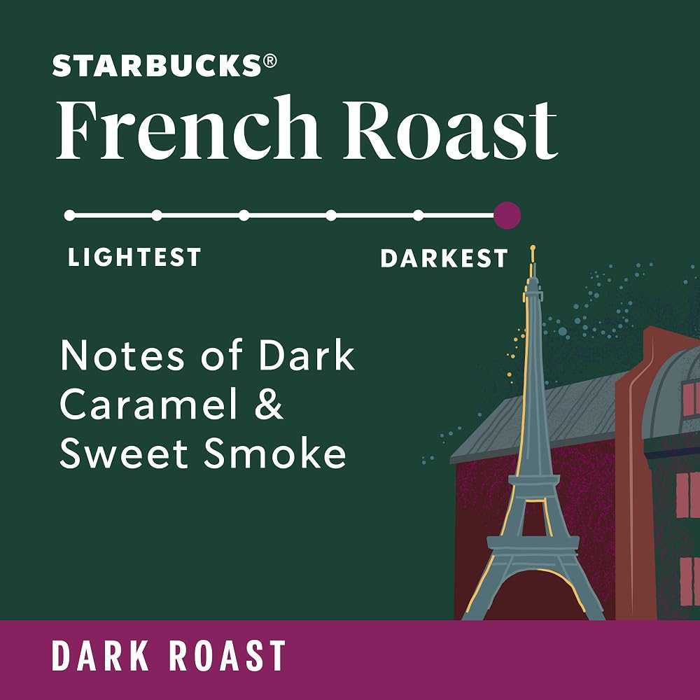 Starbucks Whole Bean Coffee, Dark Roast Coffee, French Roast, 100% Arabica, 1 bag (28 oz)