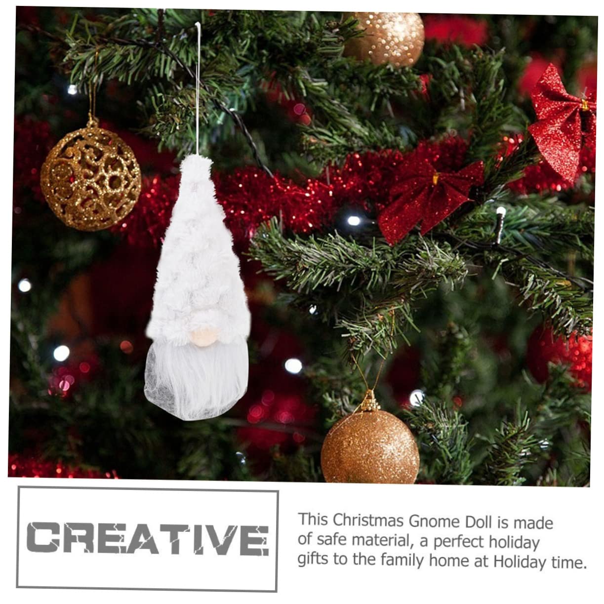 PRETYZOOM 30 Stück Weihnachtspuppe Kleiner Zwerg Weiße Weihnachtszwergpuppe Kleine Schwedische Zwerge Kleine Zwergfiguren Zwerge Dekoration Ornamente Weihnachtsbaumdekoration