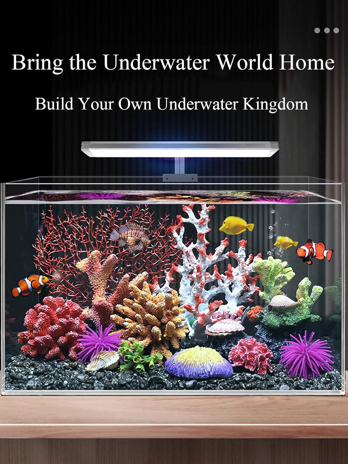 COYOUCO Aquarium Coral Reef Decorations, Craft Resin Plants Fish Tank Decor Ideal for Fish Tanks and Tabletop Decoration,A