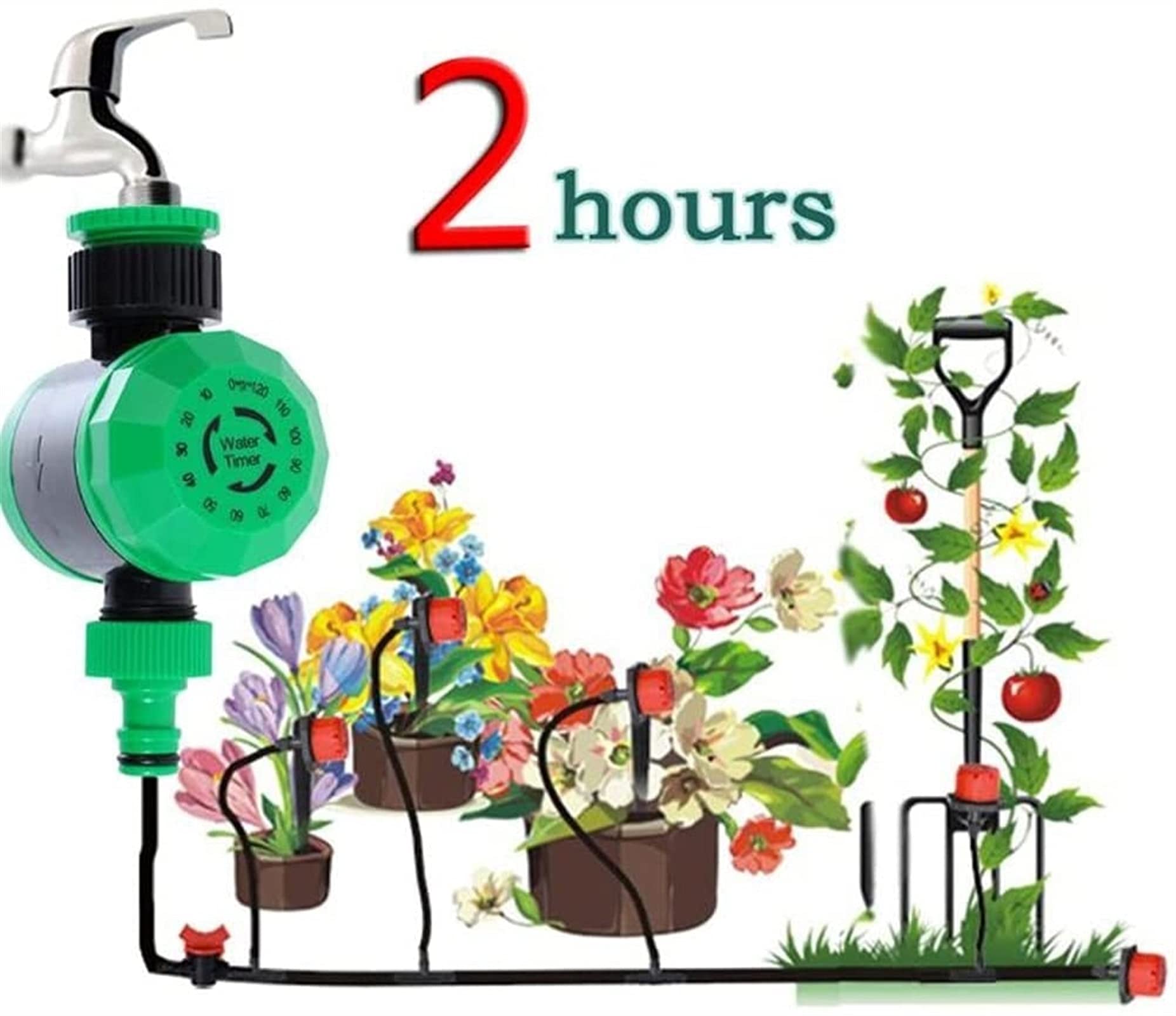 RJJ Timer dell'Acqua Timer Automatico del Tubo del Tubo Flessibile dell'Acqua del Rubinetto del Rubinetto del Timer di irrigazione del Timer di irrigazione del Timer per l'irrigazione del Giardino