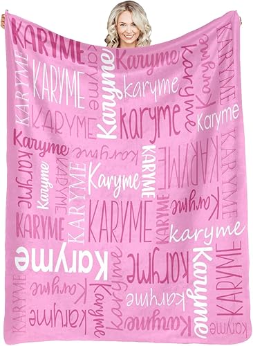 Miniatura 27 de Mantas personalizadas con nombres, regalos para bebés, niñas y niños, manta personalizada de vellón suave y sherpa con nombre para niños y adultos,