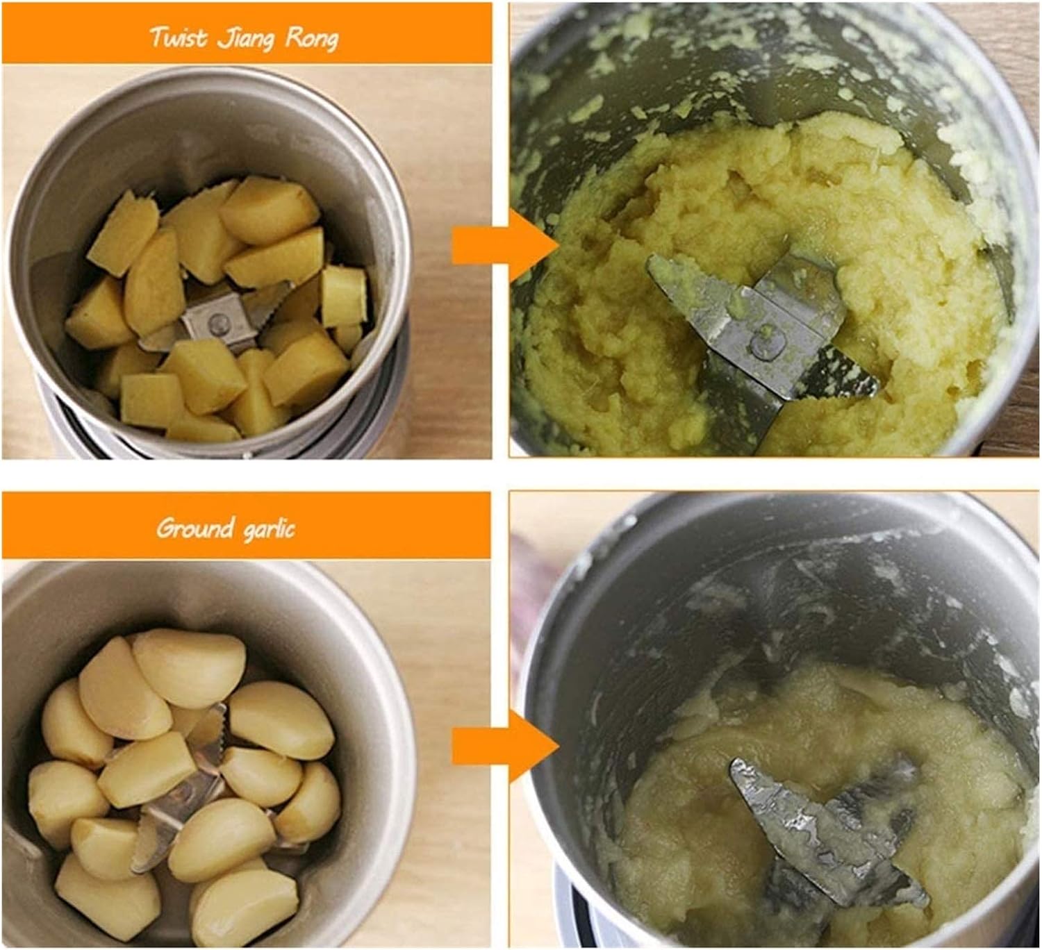 Electric Dried Spice and Coffee Grinder Detachable Cup for Clean it with Water Blade Cup Made with SUS304 stianlees Steel