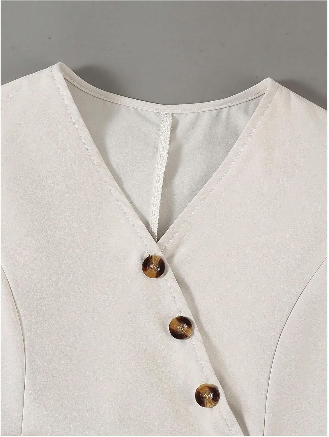 Floerns Girl's 2 Piece Outfit Elegant V Neck Button Up Suit Vest with Wide Leg Pants Set - Image 5