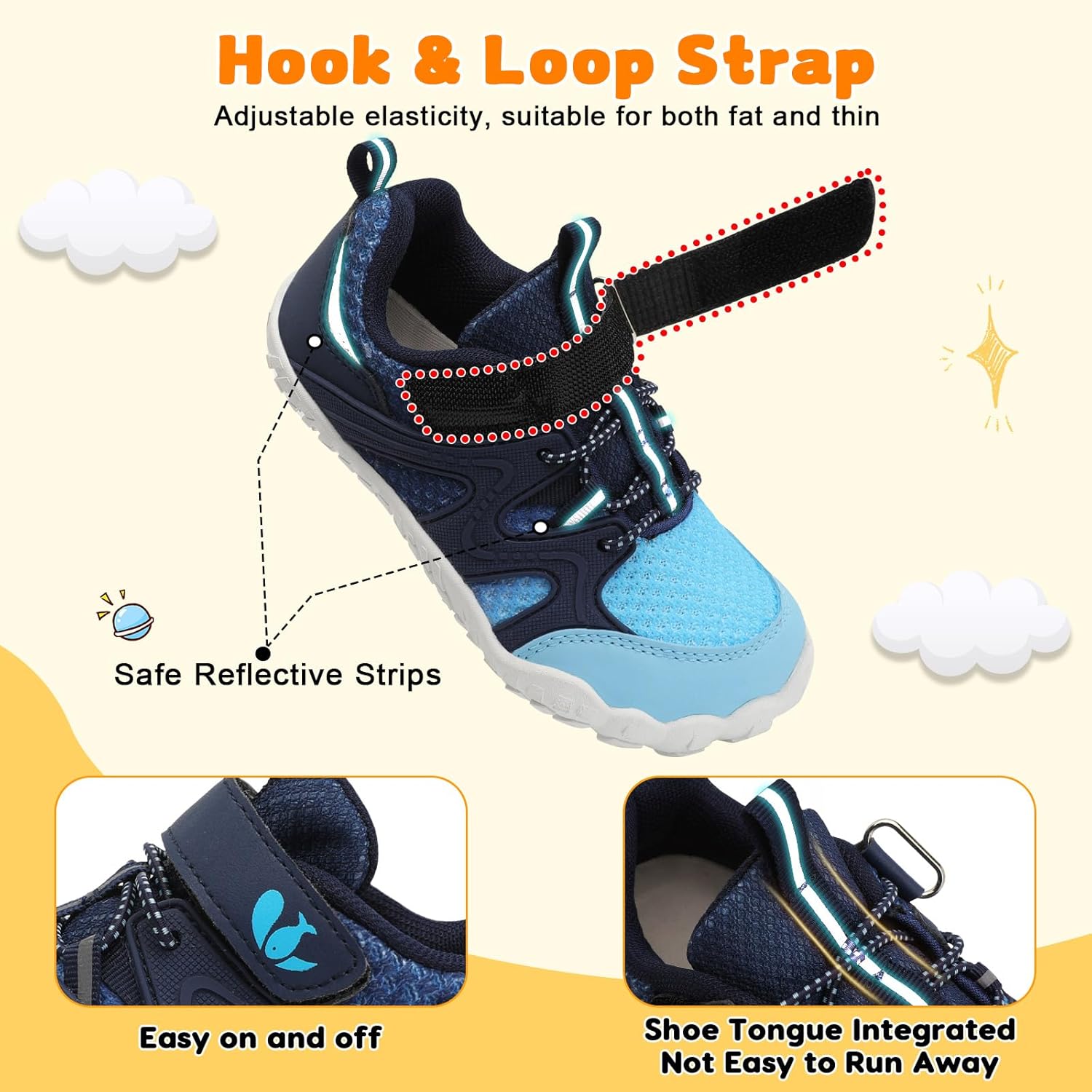 FEETCITY Kids Boys Girls Summer Athletic Water Shoes Aqua Socks Quick Dry Barefoot for Beach Swimming Pool