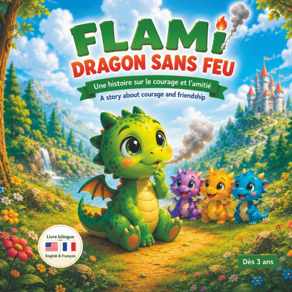 Flami Dragon sans feu: Une histoire de courage et d'amitié / A story about courage and friendship (Flami Bilingual Adventures)