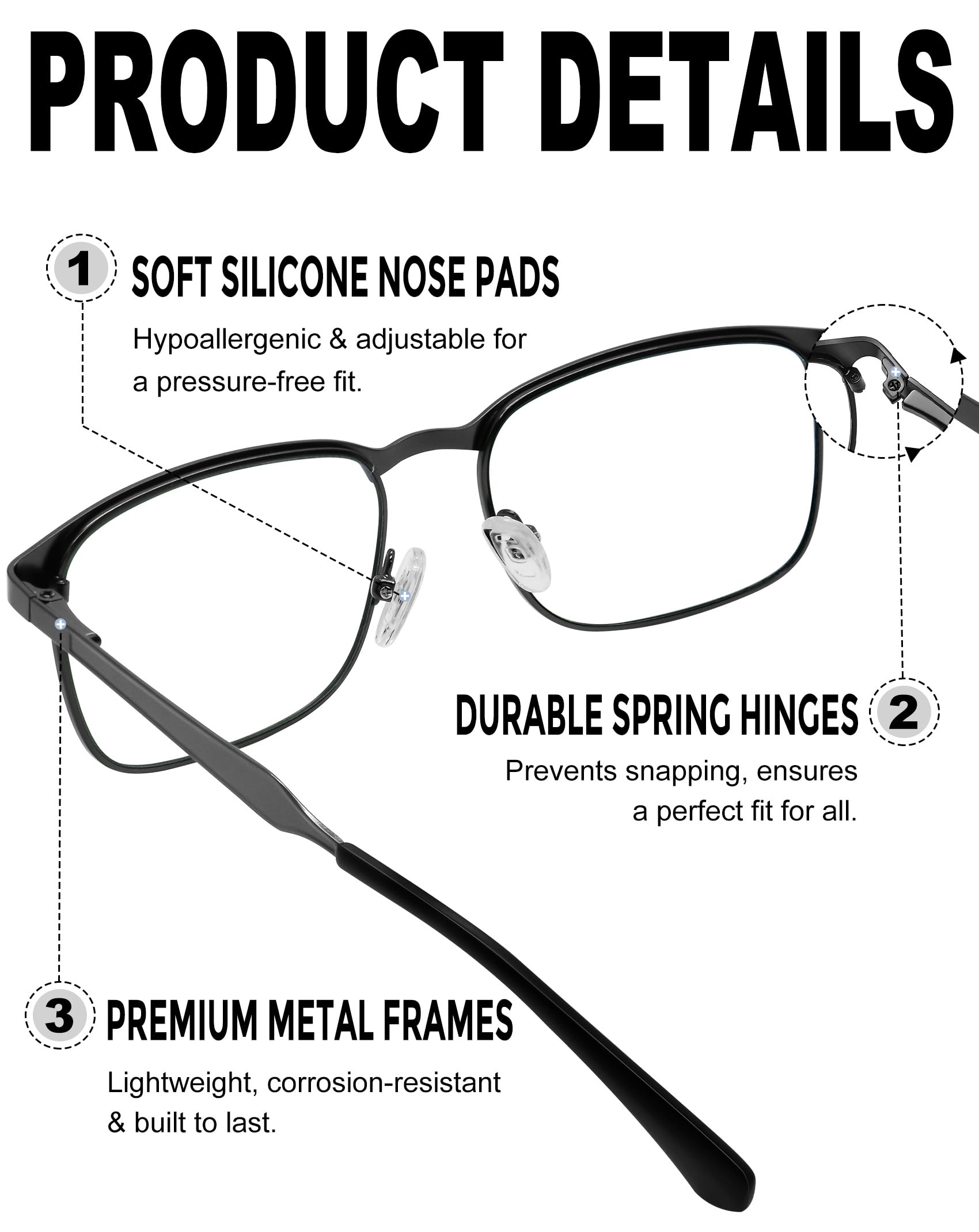 KANASTAL Alta Protección Gafas Luz Azul – Protector contra Pantalla para Ordenador, Móvil y Tablet – Reduce Fatiga Ocular y Mejora Sueño