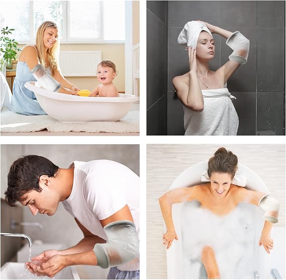 PICC Line Shower Cover, PICC Line Covers for Upper Arm Waterproof IV & PICC Line Sleeve Protector, Waterproof Cast Cover for Elbow Adult Shower Sleeve for PICC Line, Reusable