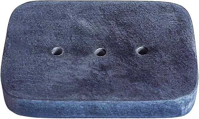 Kaizen Casa Natural Natural Stone Soap Dish For Bath, Tub, Wash Basin Kitchen Soap Dish Case Holder Bathroom Accessories (Grey) (12.7cm x 8.89cm x 1.90cm)