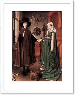 9x7 '' JAN VAN EYCK ARNOLFINI WEDDING OLD MASTER FRAMED ART PRINT F97X451