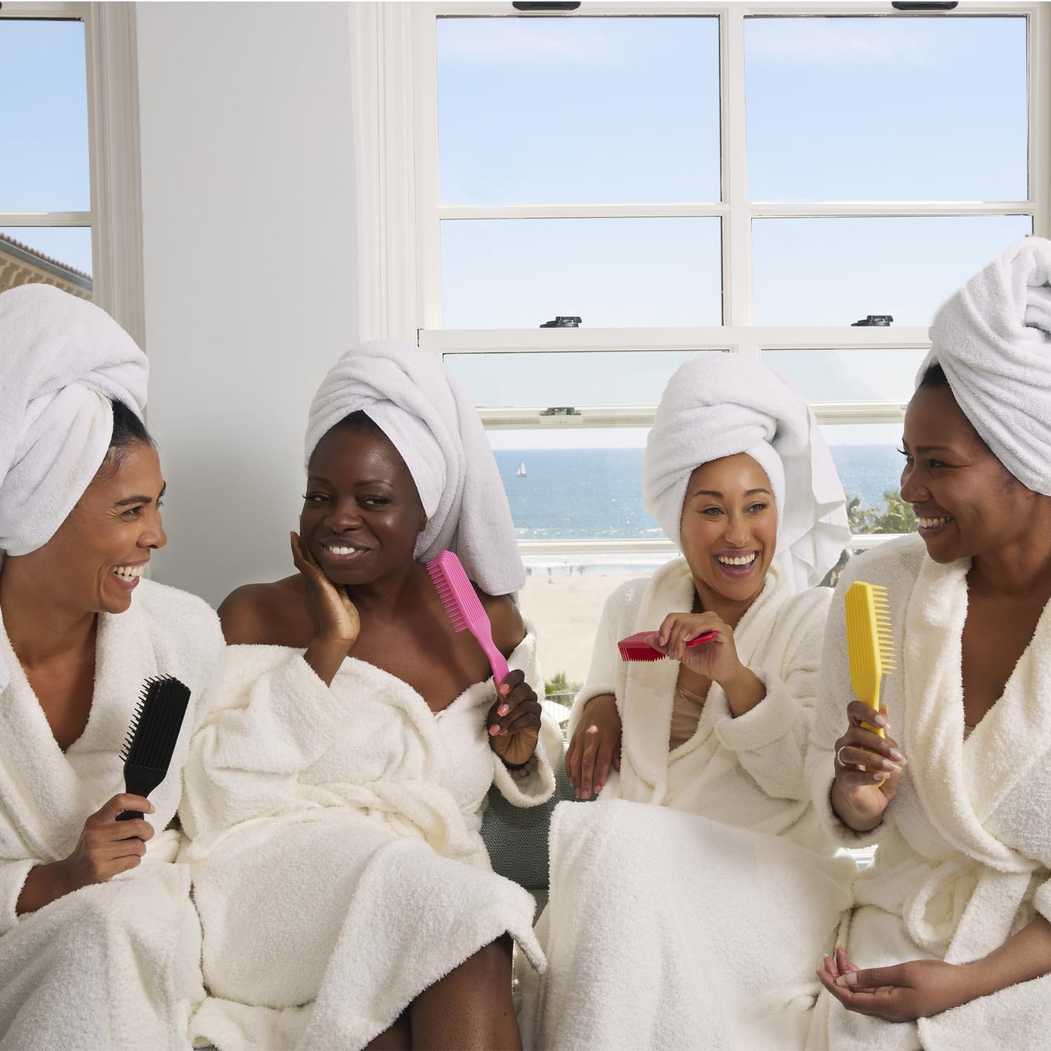 Felicia Leatherwood製ロイヤルチョコレートデタングラーブラシ - 変態、カーリー、ウェーブのかかった4cまたはスト