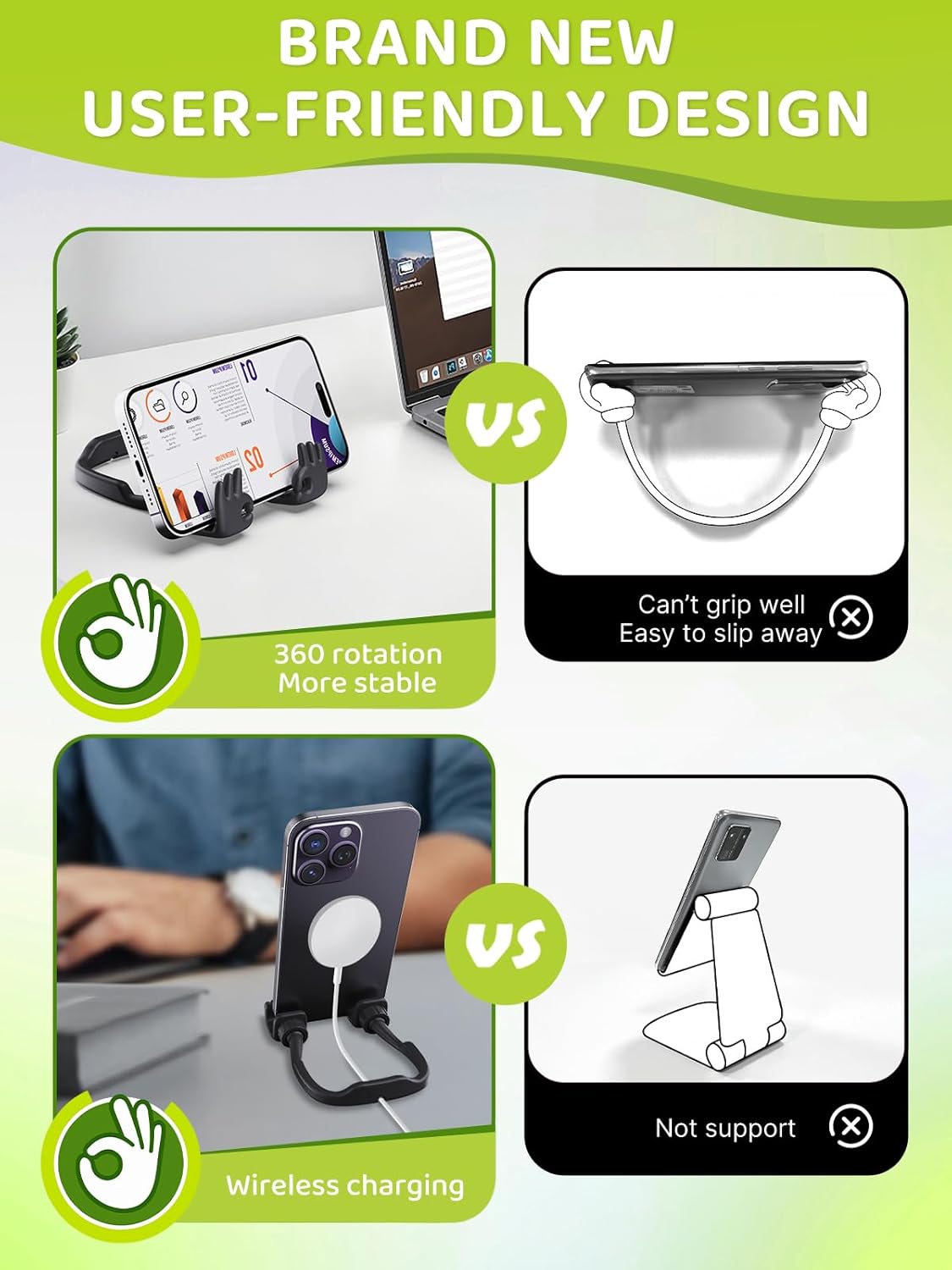 Easter Basket Stuffers for Teens Boys: Cell Phone Stand Upgrade Adjustable OK Sign Thumbs Phone Holder for Desk Gifts for Adults Teenage Kids Men Girls Funny Cool Gadgets Ideas Birthday Easter Gifts 5 71TLpLiGhAL. AC SL1500