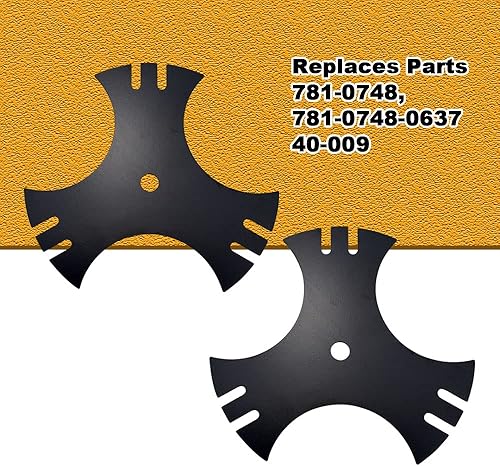 Miniatura 8 de 781-0748-0637 - Cuchilla de repuesto para zanjadora Tri-Star, 9 x 58, orificio central compatible con MTDTroy-Bilt, sustituye a 781-0748 40-009