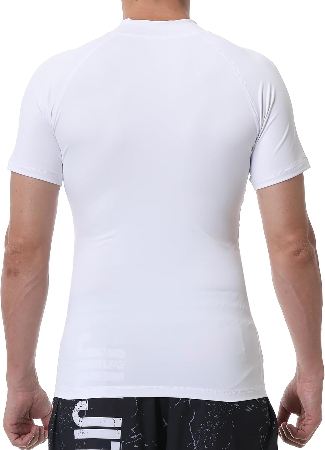 Red Plume Mens Compression Mock Turtleneck Short Sleeve Shirt High Neck Athletic Tops Football Run Pullover Sports Undershirt - Image 7