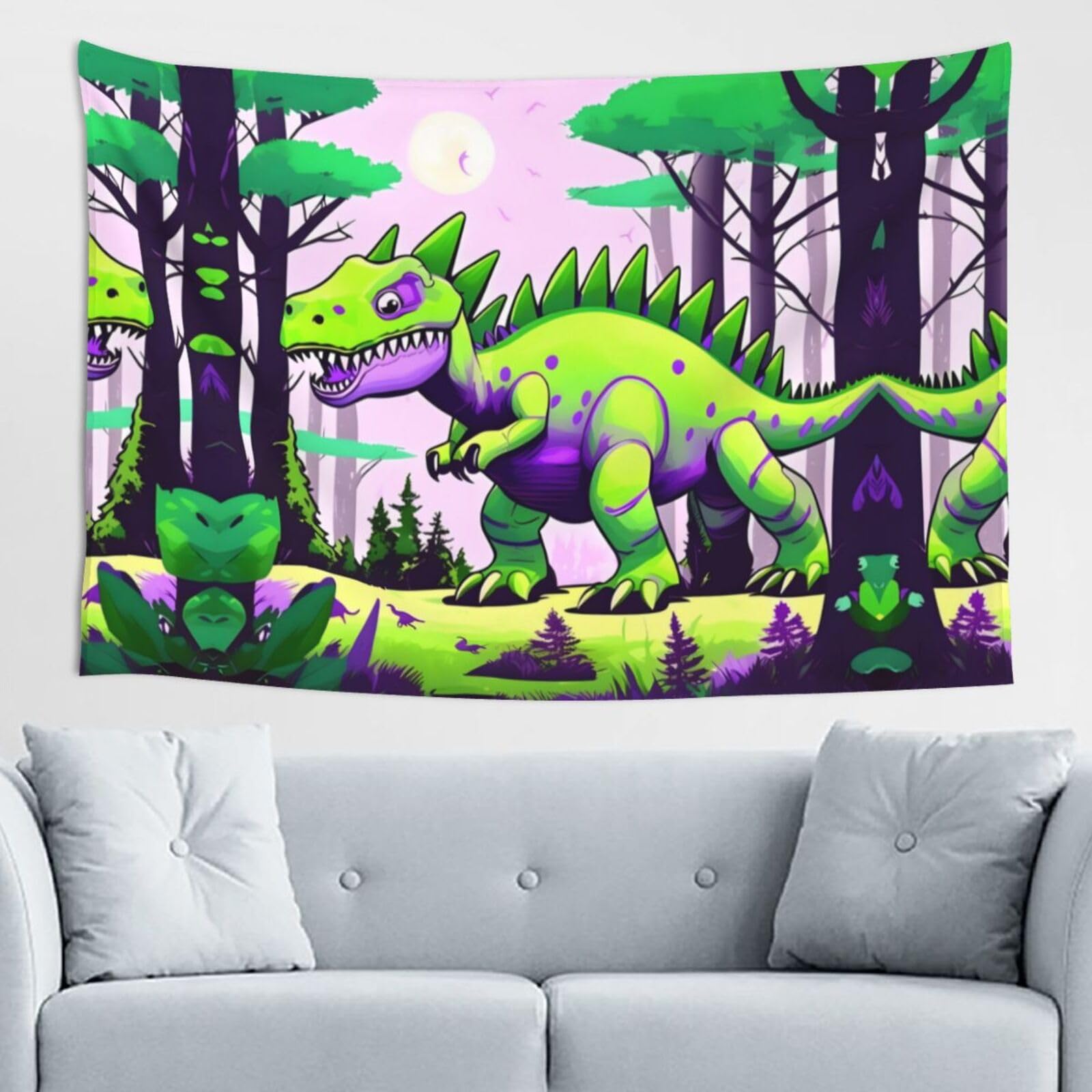 ZZYYDS Green dinosaur Wall Decor Tapestry 60x40in, Wall Hanging, Home Decor, Dorm Decor, Porch Tapestry, etc.
