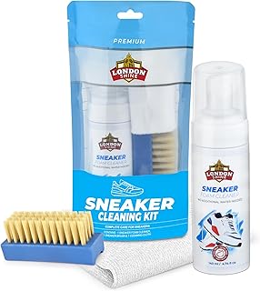 London Shine Shoe Cleaner Kit for Sneaker 4.74 Oz Water-free Foam Sneaker Cleaner With Sneaker Brush & Shoe Cleaning Clot...