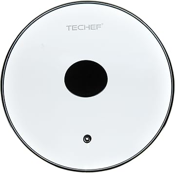 TECHEF 12 Inch Tempered Glass Lid Lid for 12 Pans and Skillets Steam Vent, Oven & Dishwasher Safe Tempered Glass Made in Korea