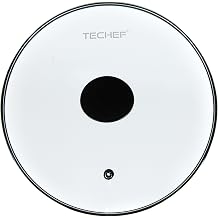 TECHEF 12 Inch Tempered Glass Lid Lid for 12 Pans and Skillets Steam Vent, Oven & Dishwasher Safe Tempered Glass Made in Korea